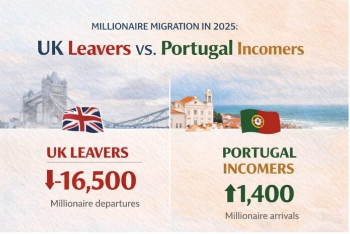 UK millionaires leaving for Portugal