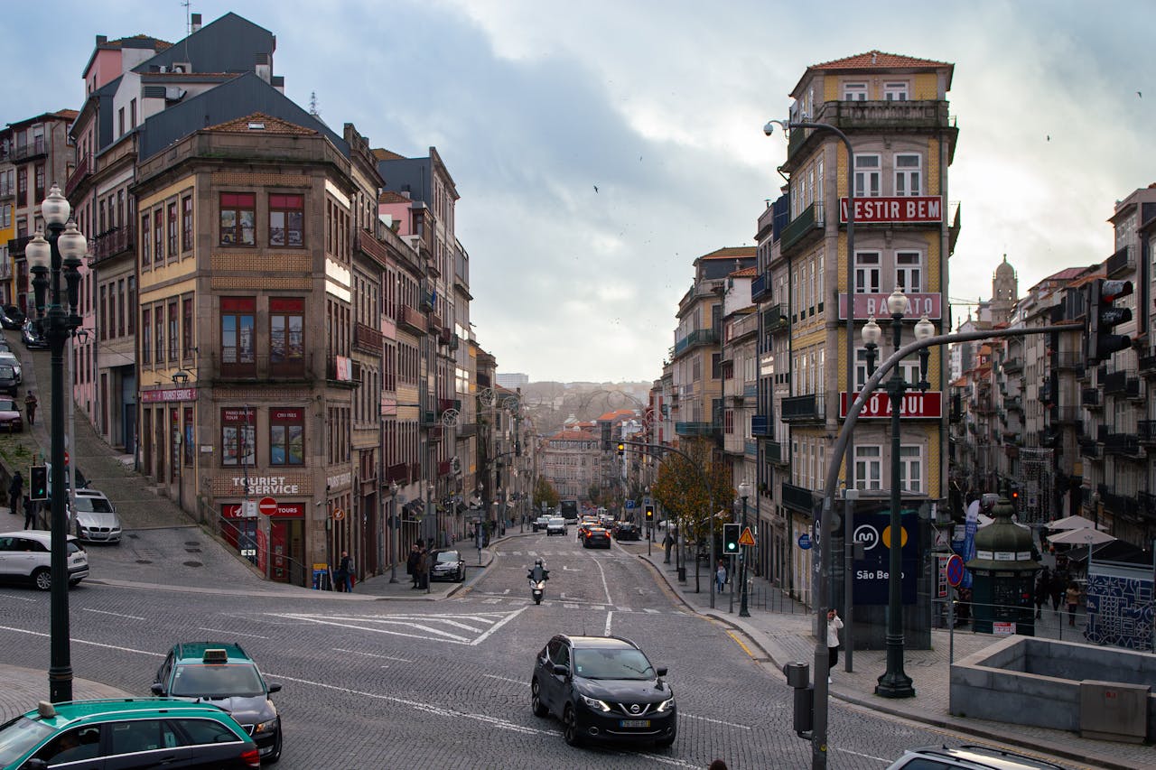 View of a street in Porto
